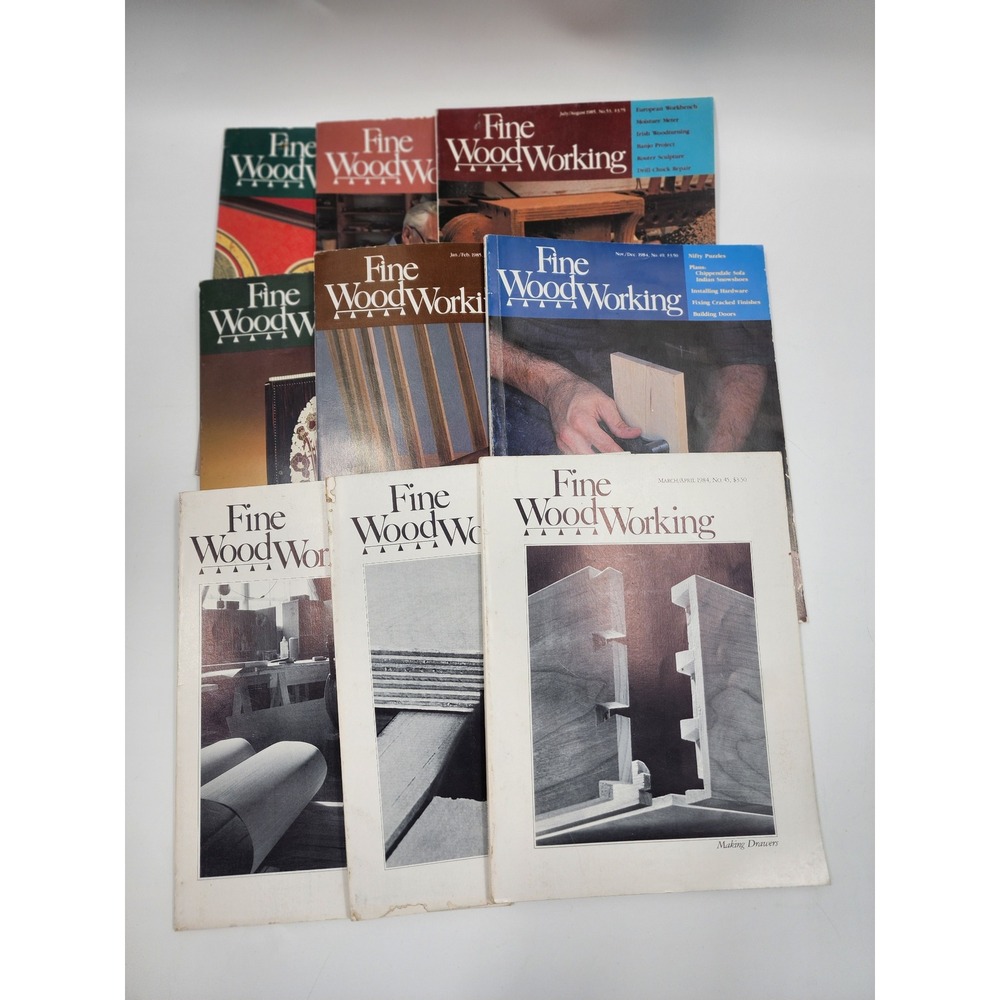 Fine Woodworking Magazine Lot of 9 Vintage Issues 1983-1985 No 42 45-47 49-53